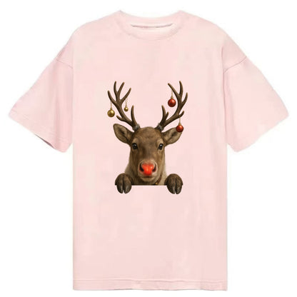 Christmas Reindeer  - Classic T-shirt - Pink
