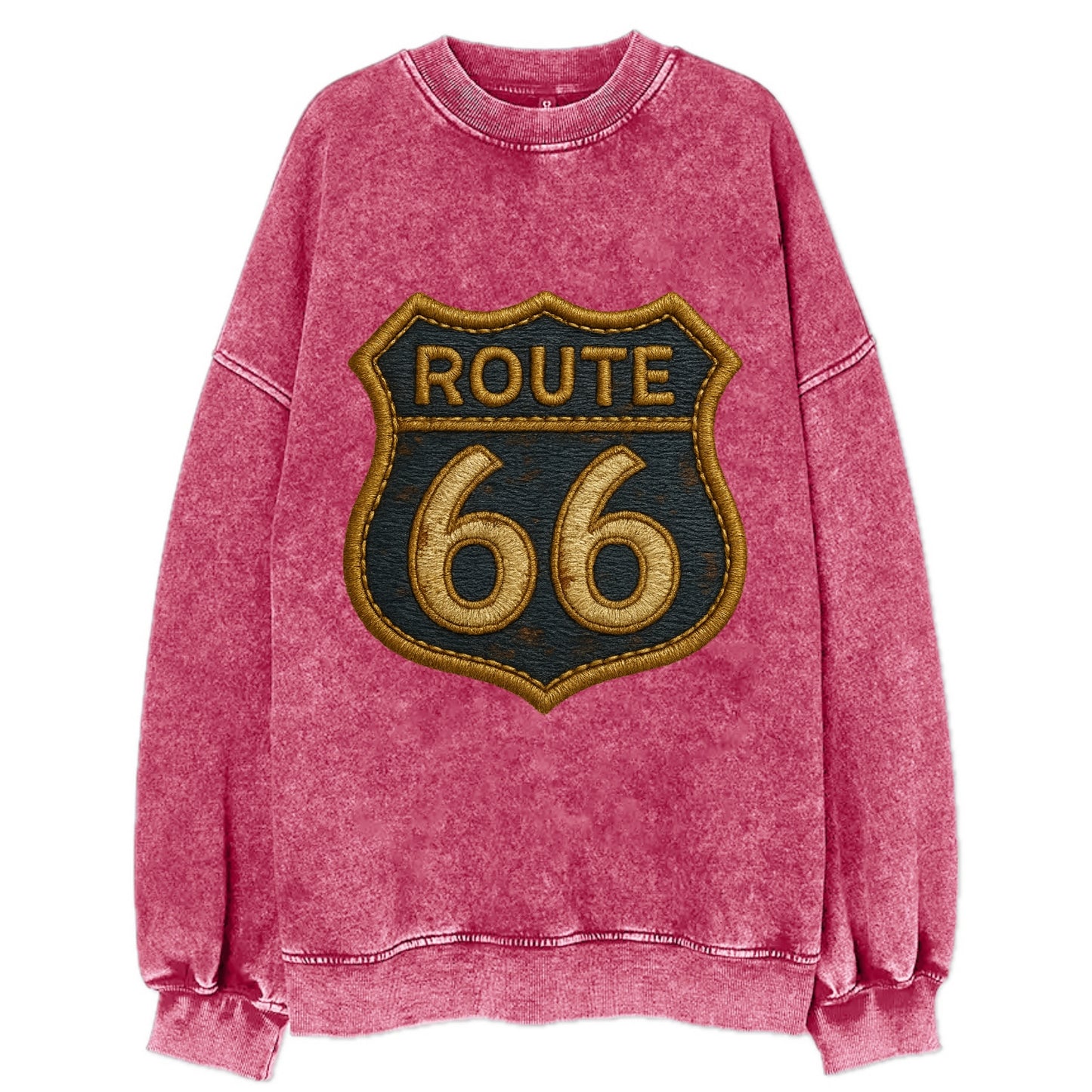 Route 66  - Vintage Sweatshirt - Pink