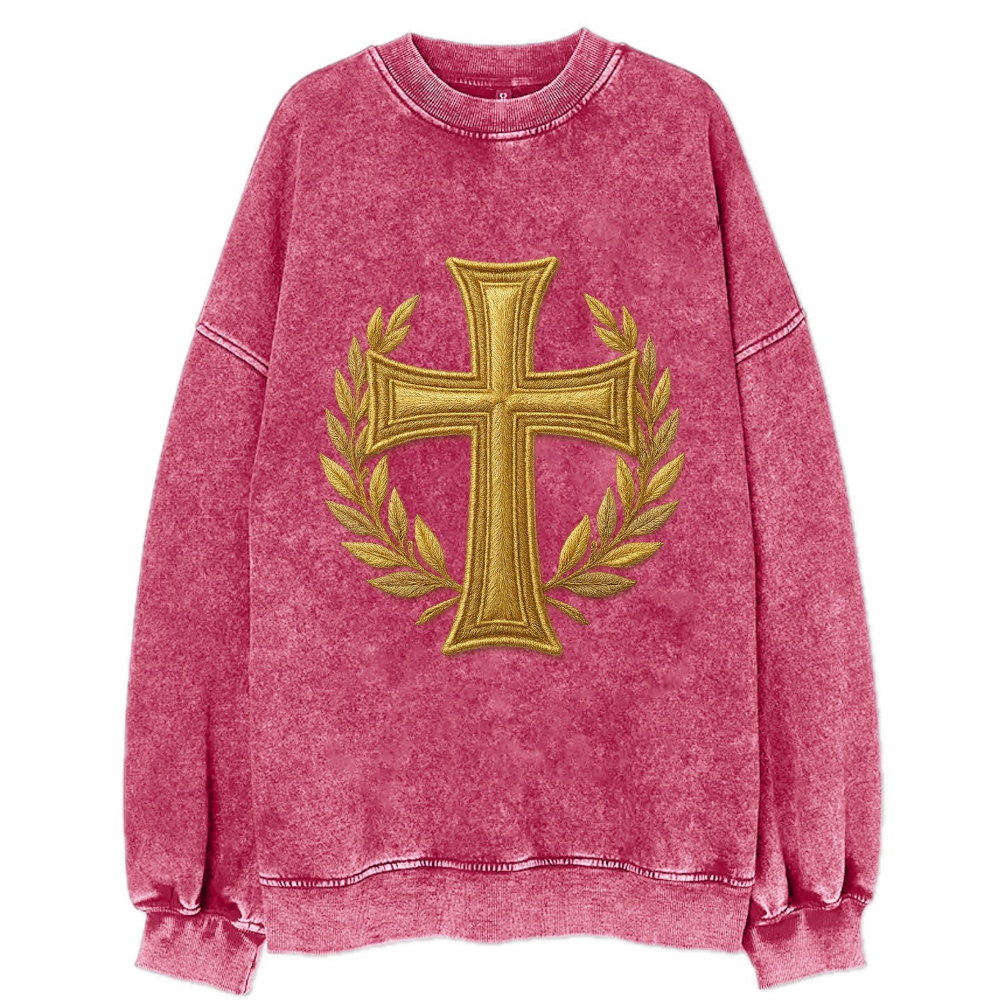 Victory Cross  - Vintage Sweatshirt - Pink