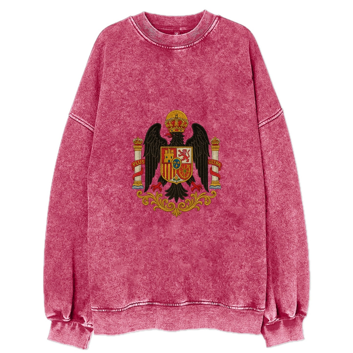 Imperial Eagle Of Spain Crest - Vintage Sweatshirt - Pink