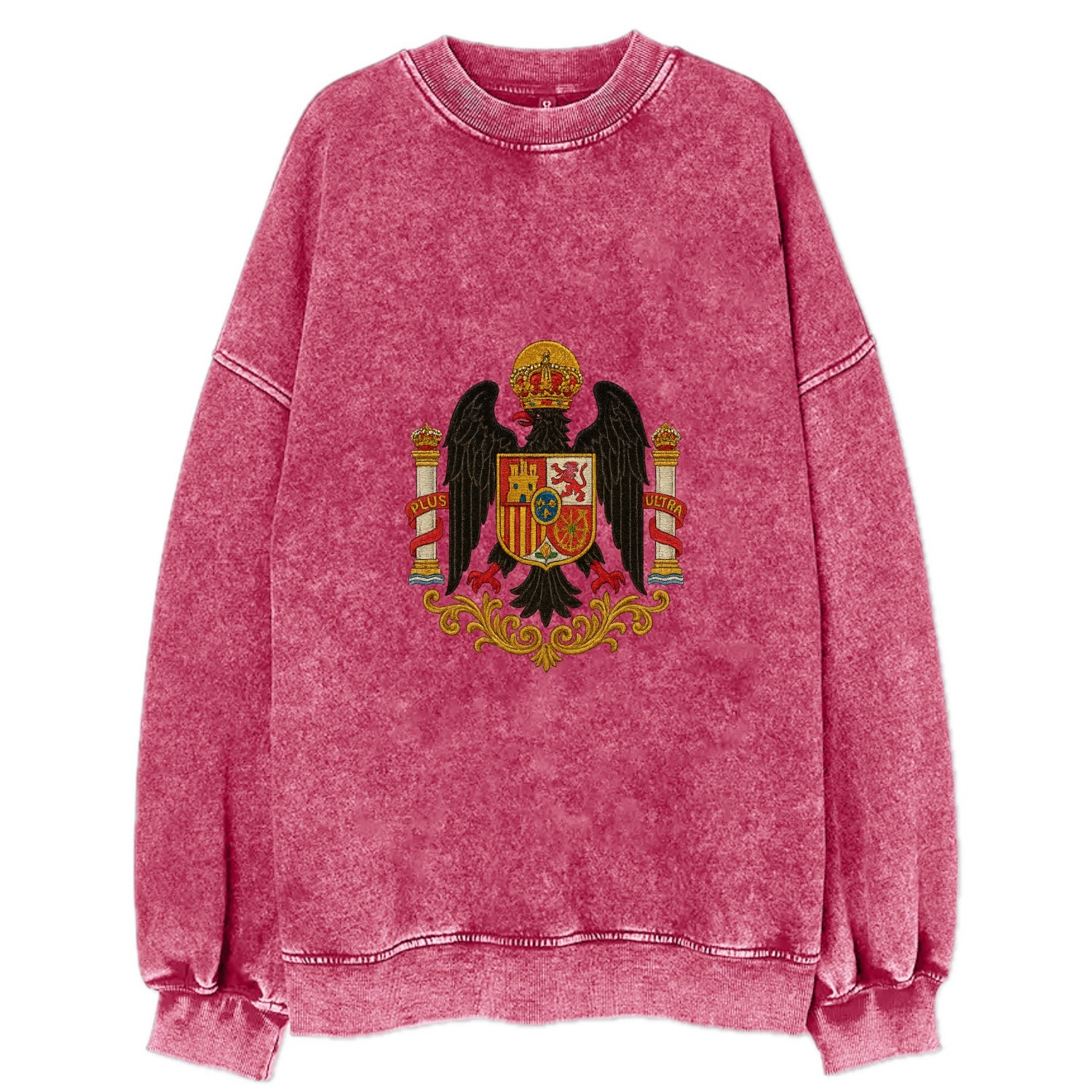 Imperial Eagle Of Spain Crest - Vintage Sweatshirt - Pink