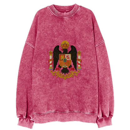 Imperial Eagle Of Spain Crest - Vintage Sweatshirt - Pink