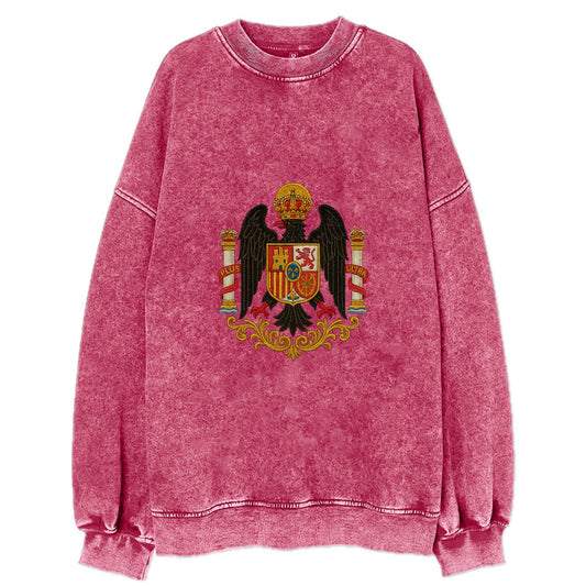 Imperial Eagle Of Spain Crest - Vintage Sweatshirt - Pink