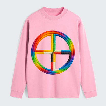 Medicine Wheel  - Classic Long Sleeve Shirt - Pink