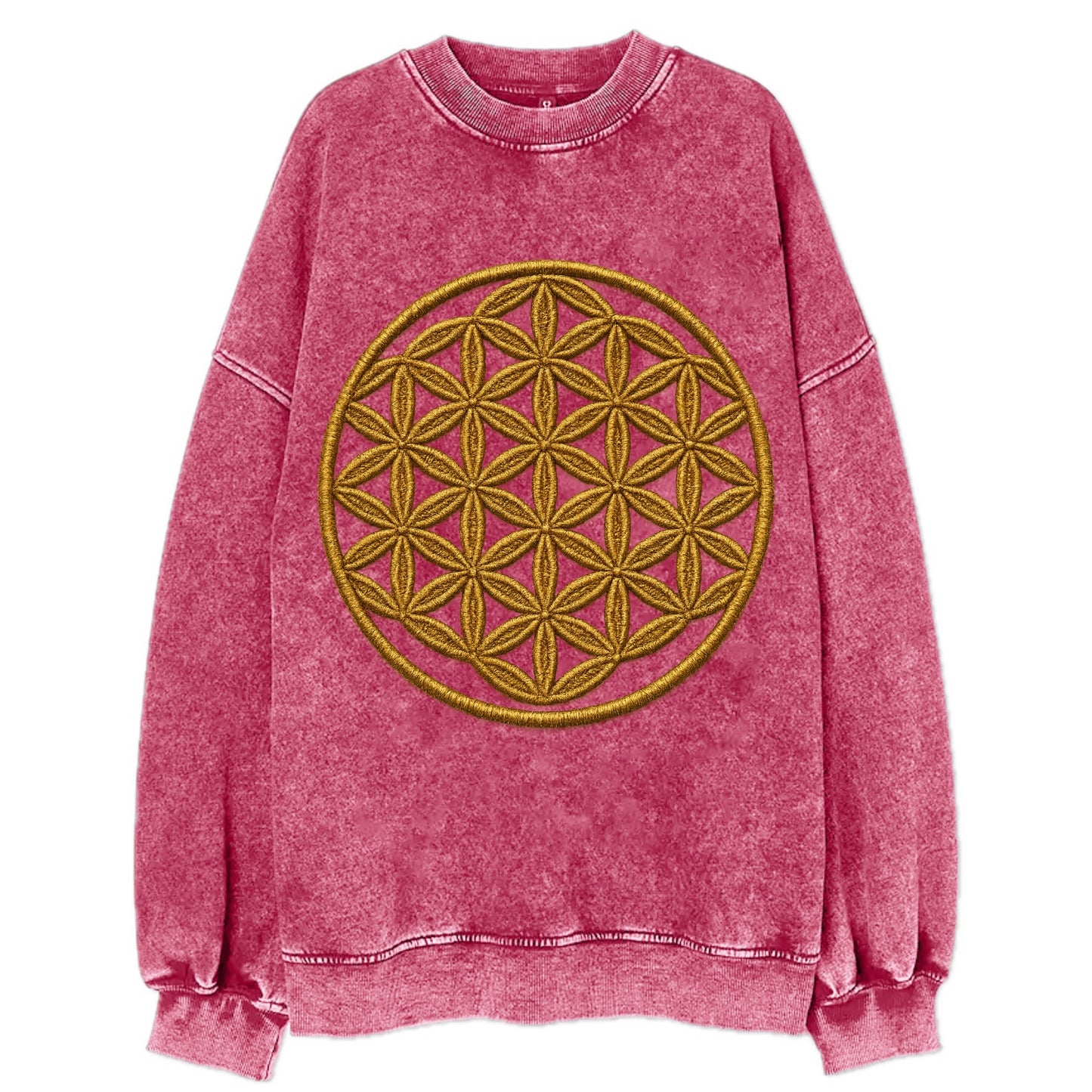 Flower of Life  - Vintage Sweatshirt - Pink