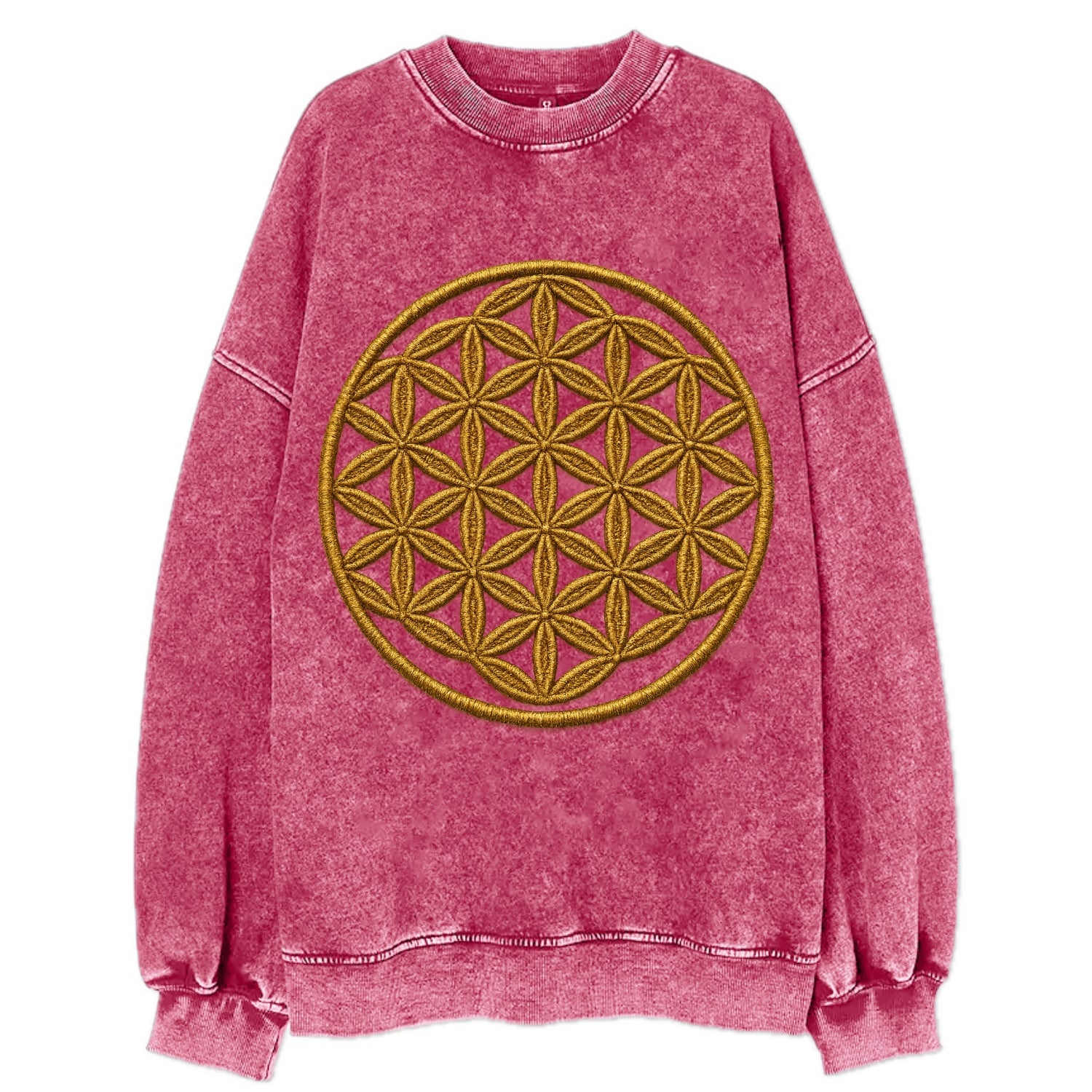 Flower of Life  - Vintage Sweatshirt - Pink