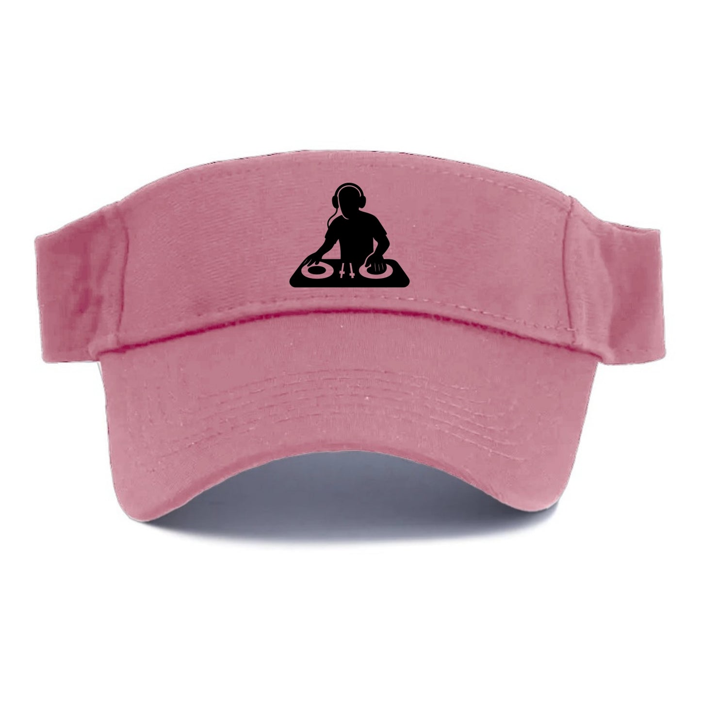DJ with turntables and headphones - Visor - Pink
