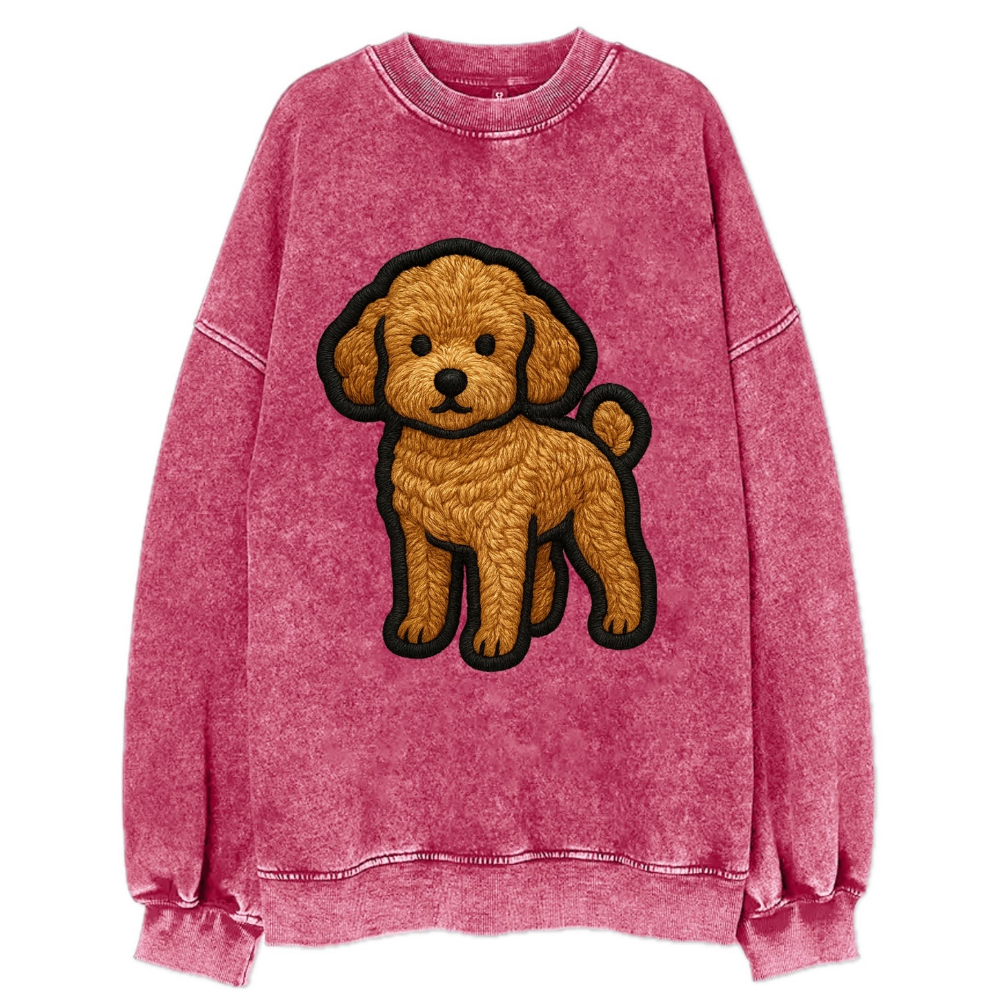 Toy Poodle - Trendy miniature design wit - Vintage Sweatshirt - Pink