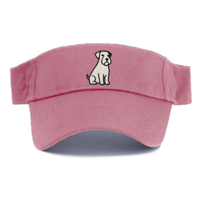 Sealyham Terrier White Sitting Pose Visor - Pink