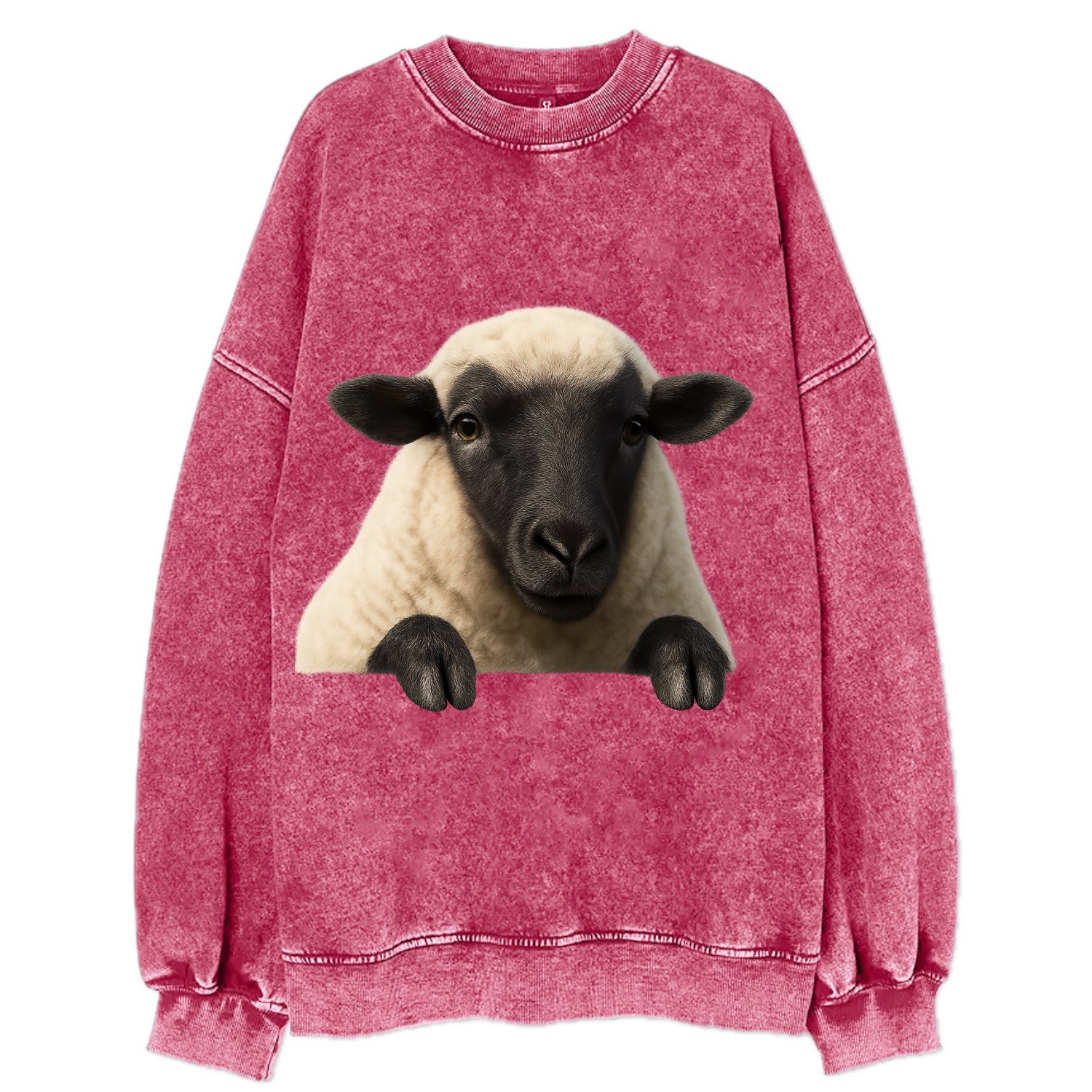 Sheep  - Vintage Sweatshirt - Pink
