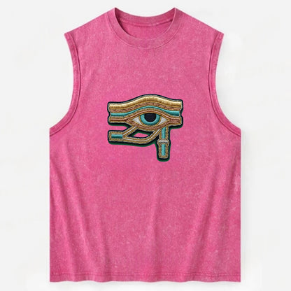 Eye of Horus - Vintage Washed Tank - Pink