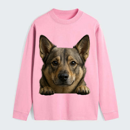 Swedish Vallhund  - Classic Long Sleeve Shirt - Pink
