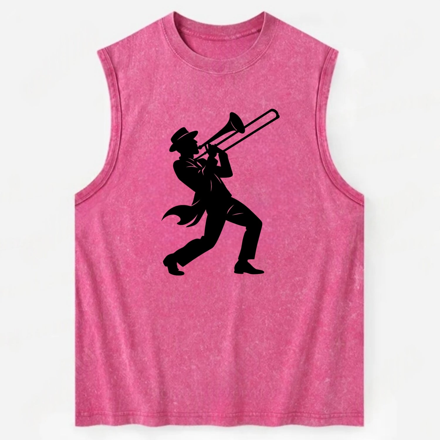 Trombone player jazz improvisation - Vintage Washed Tank - Pink