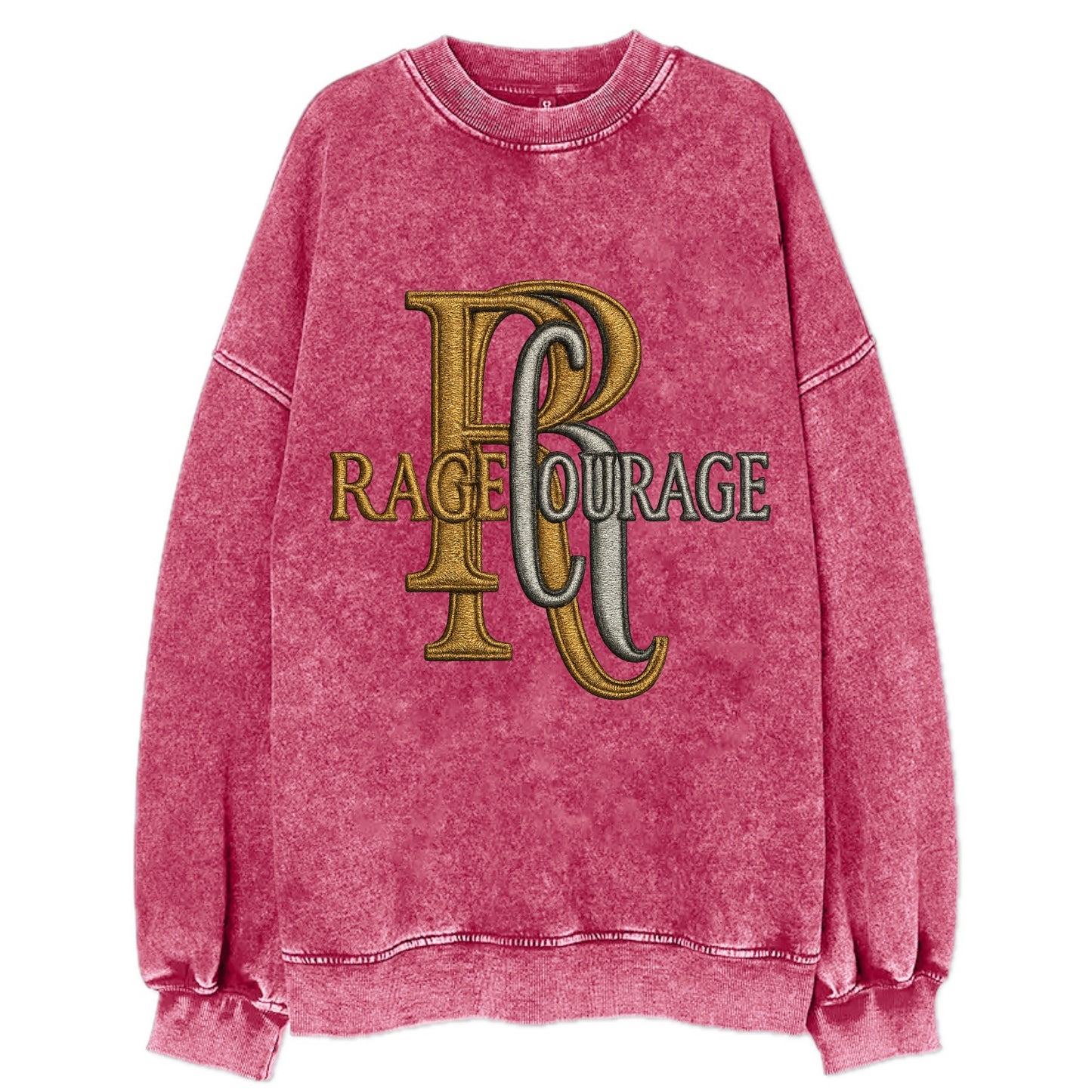 RAGE;COURAGE MODE Warrior Green Hat - Vintage Sweatshirt - Pink