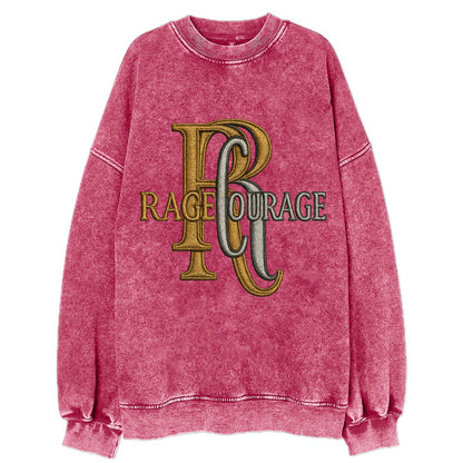 RAGE;COURAGE MODE Warrior Green Hat - Vintage Sweatshirt - Pink