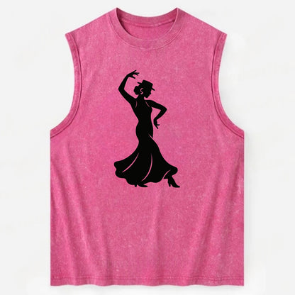 Flamenco dancer passionate stance - Vintage Washed Tank - Pink
