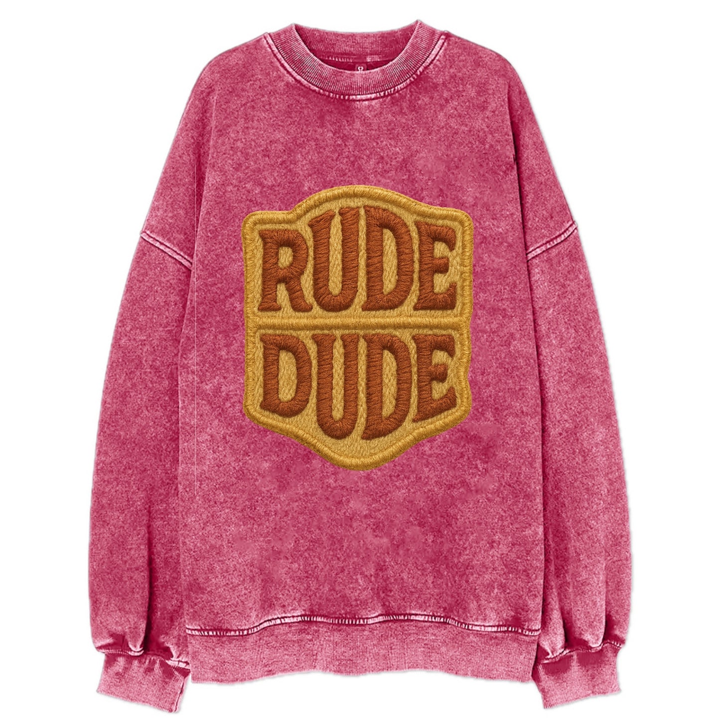 RUDE;DUDE ENERGY Surf Green Trucker - Vintage Sweatshirt - Pink