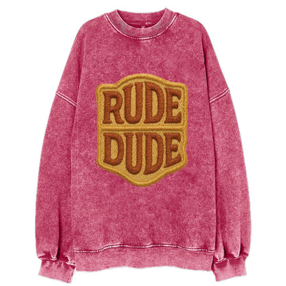 RUDE;DUDE ENERGY Surf Green Trucker - Vintage Sweatshirt - Pink