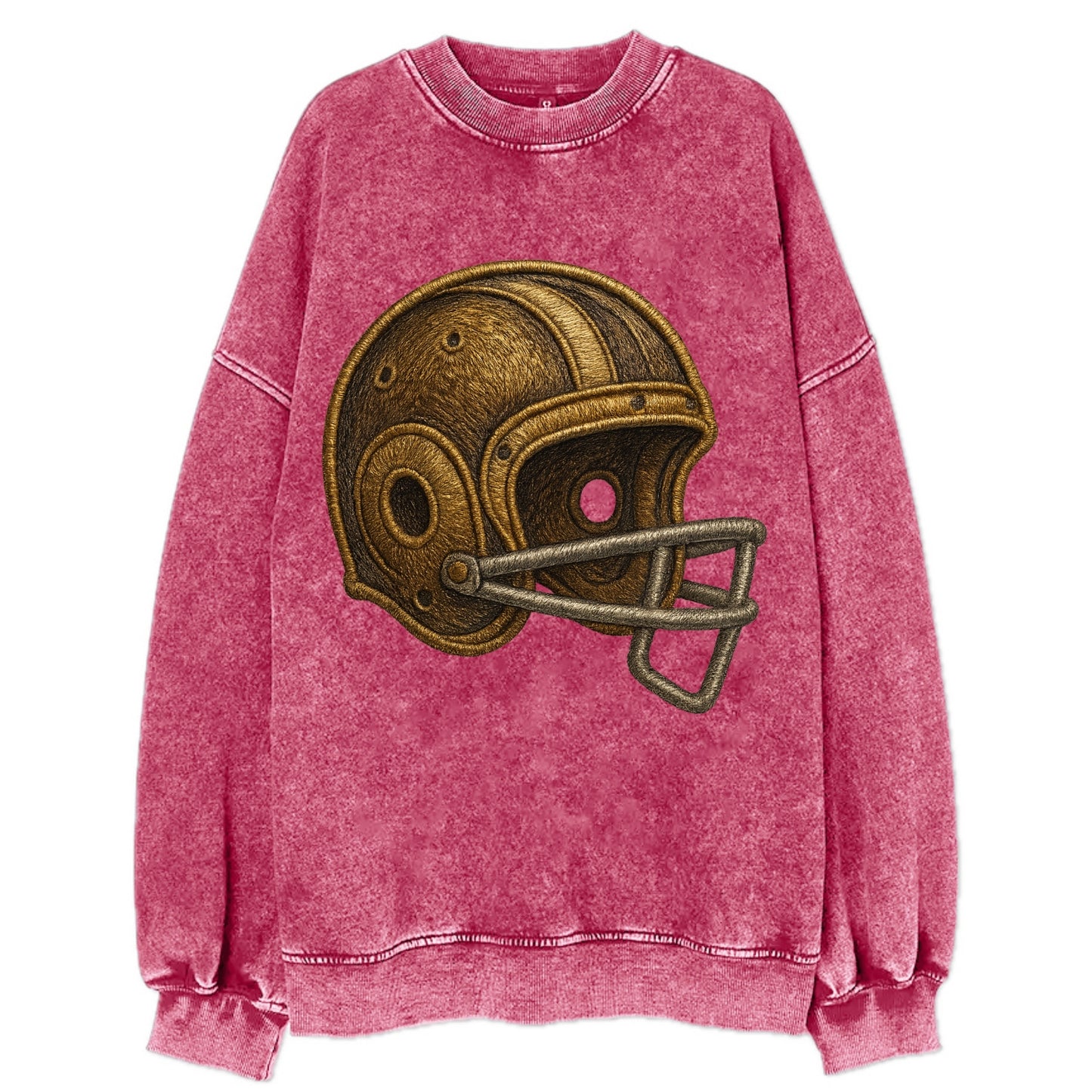 Football Helmet  - Vintage Sweatshirt - Pink