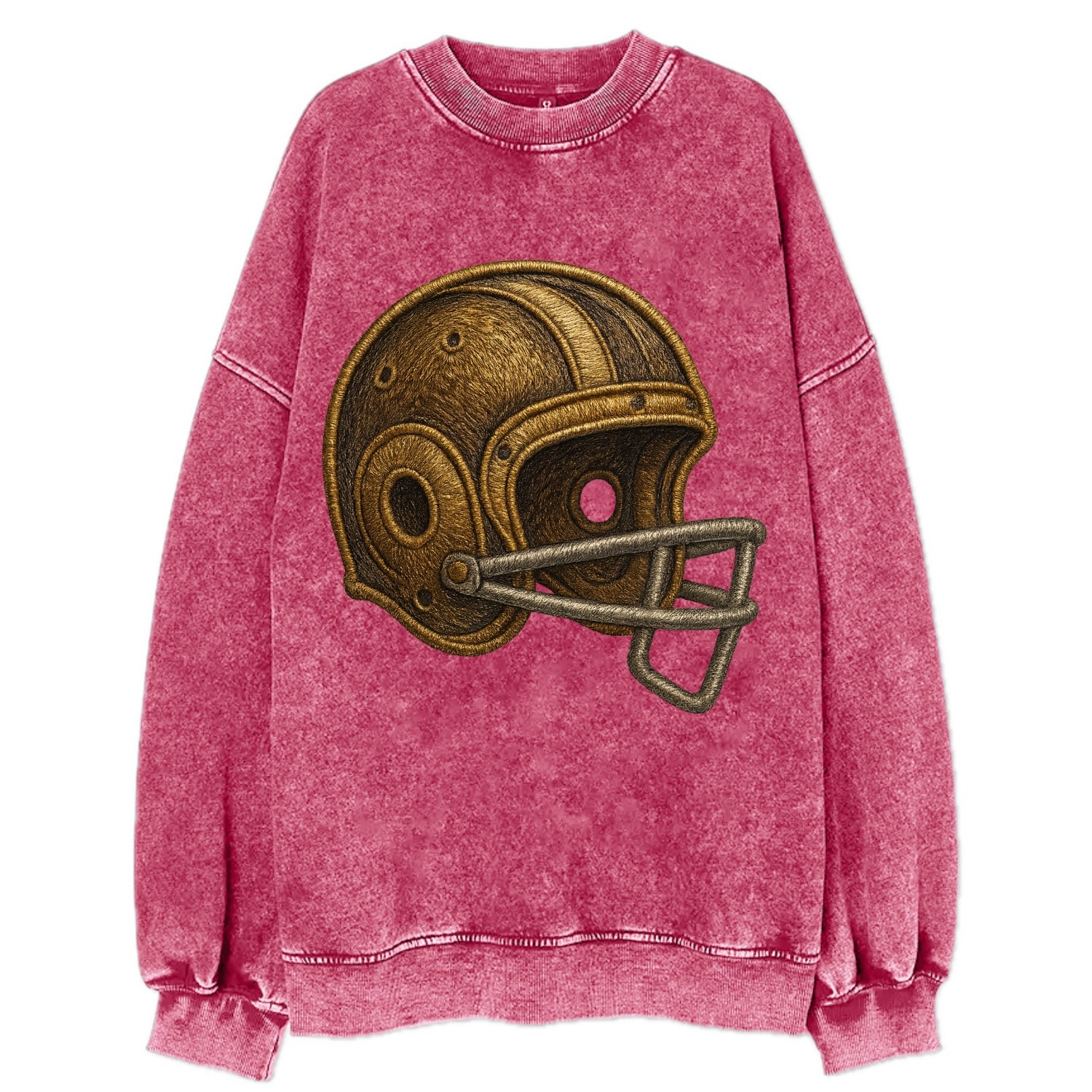 Football Helmet  - Vintage Sweatshirt - Pink