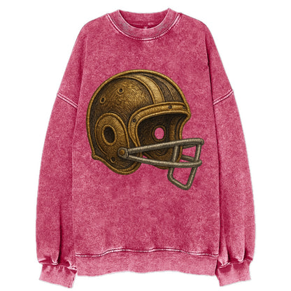 Football Helmet  - Vintage Sweatshirt - Pink