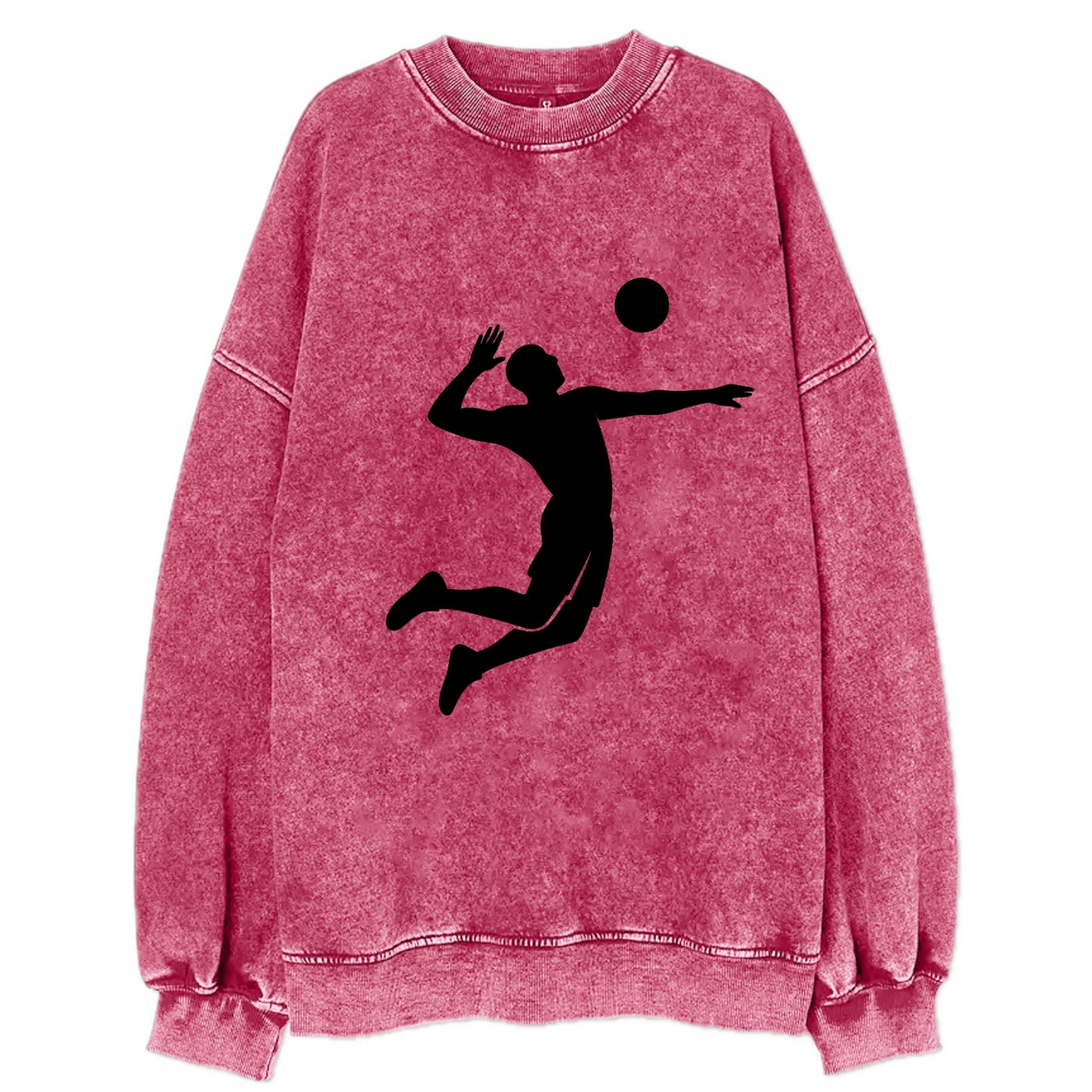 Volleyball player spiking ball - Vintage Sweatshirt - Pink