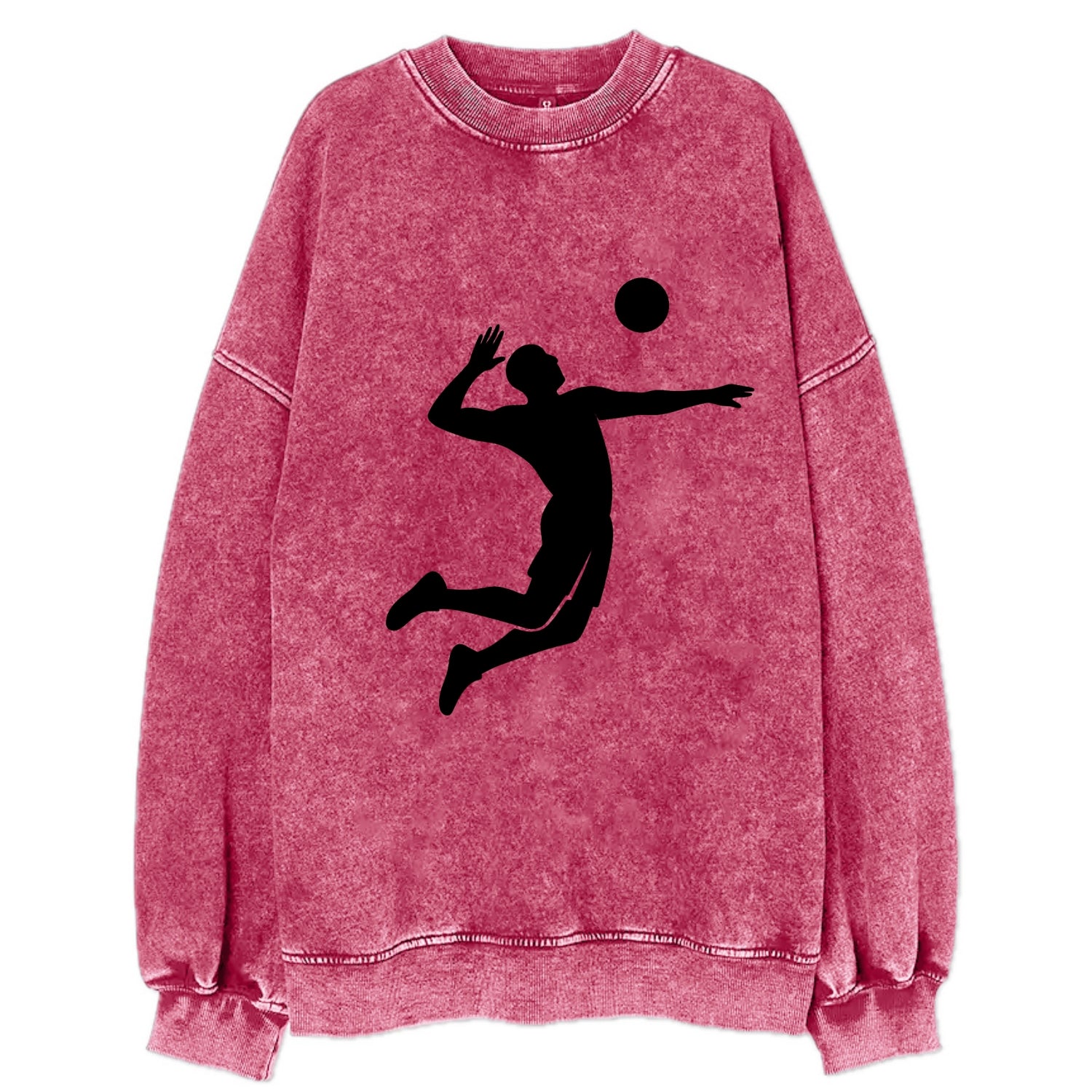 Volleyball player spiking ball - Vintage Sweatshirt - Pink