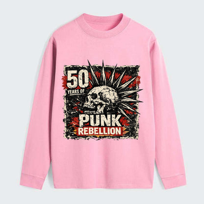 MOHAWK RISING | Spiked hair silhouette | Liberty spikes | Punk identity - Classic Long Sleeve Shirt - Pink