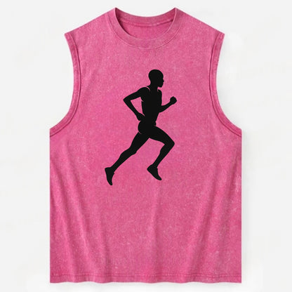 Kenyan distance runner stride - Vintage Washed Tank - Pink