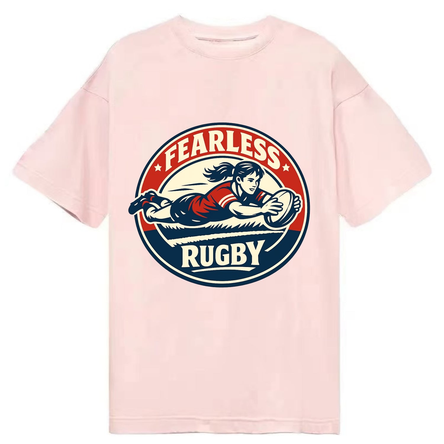 Fearless Try Scorer Emblem - Classic T-shirt - Pink