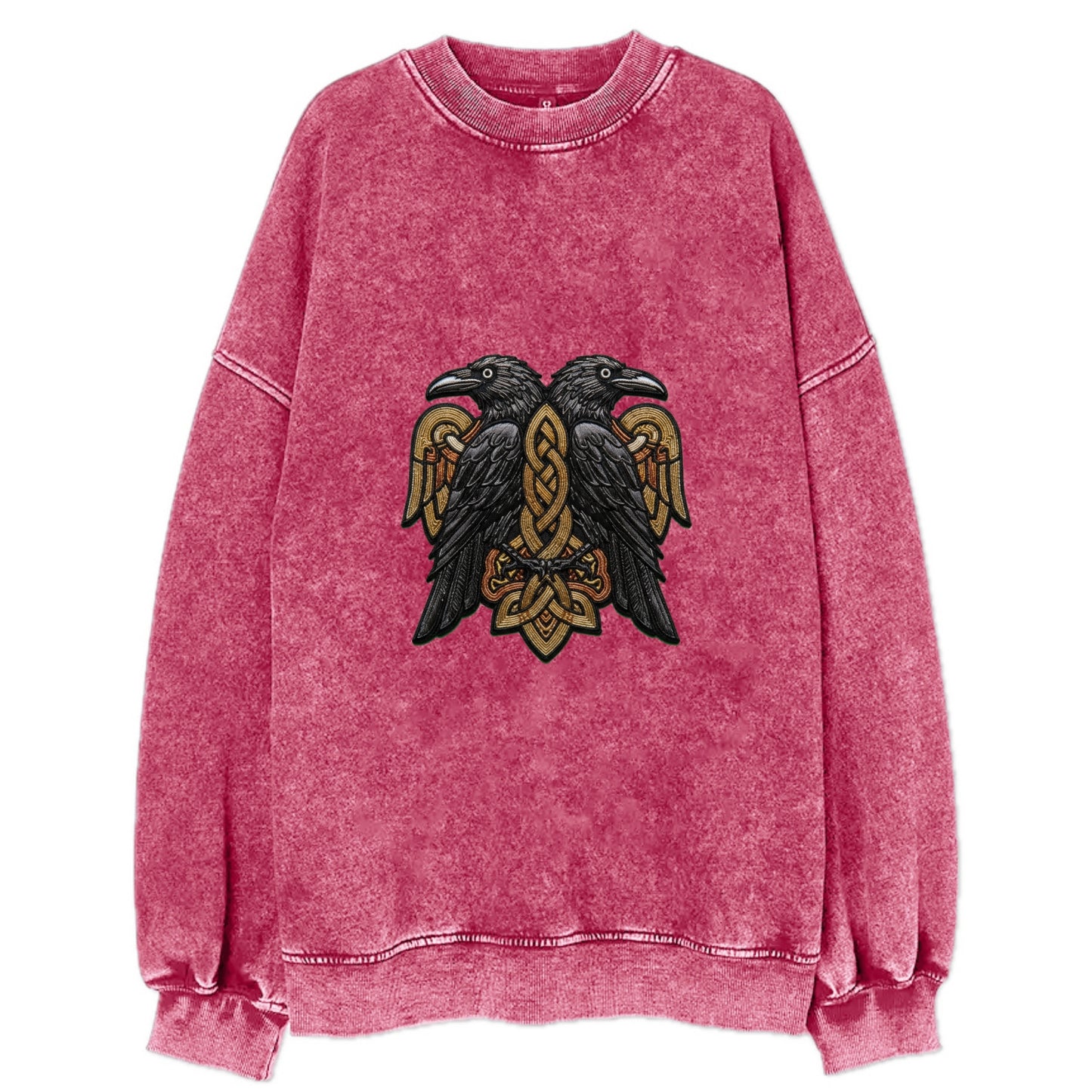 Odin's Ravens - Vintage Sweatshirt - Pink