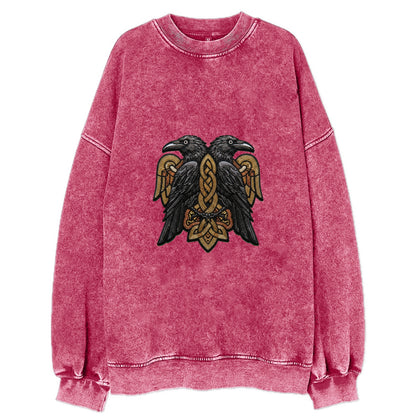 Odin's Ravens - Vintage Sweatshirt - Pink