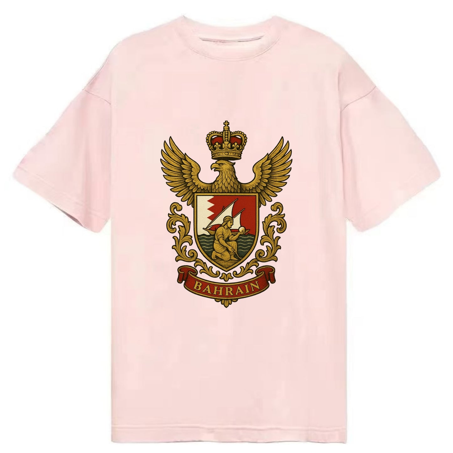 Bahrain Heritage Badge  - Classic T-shirt - Pink