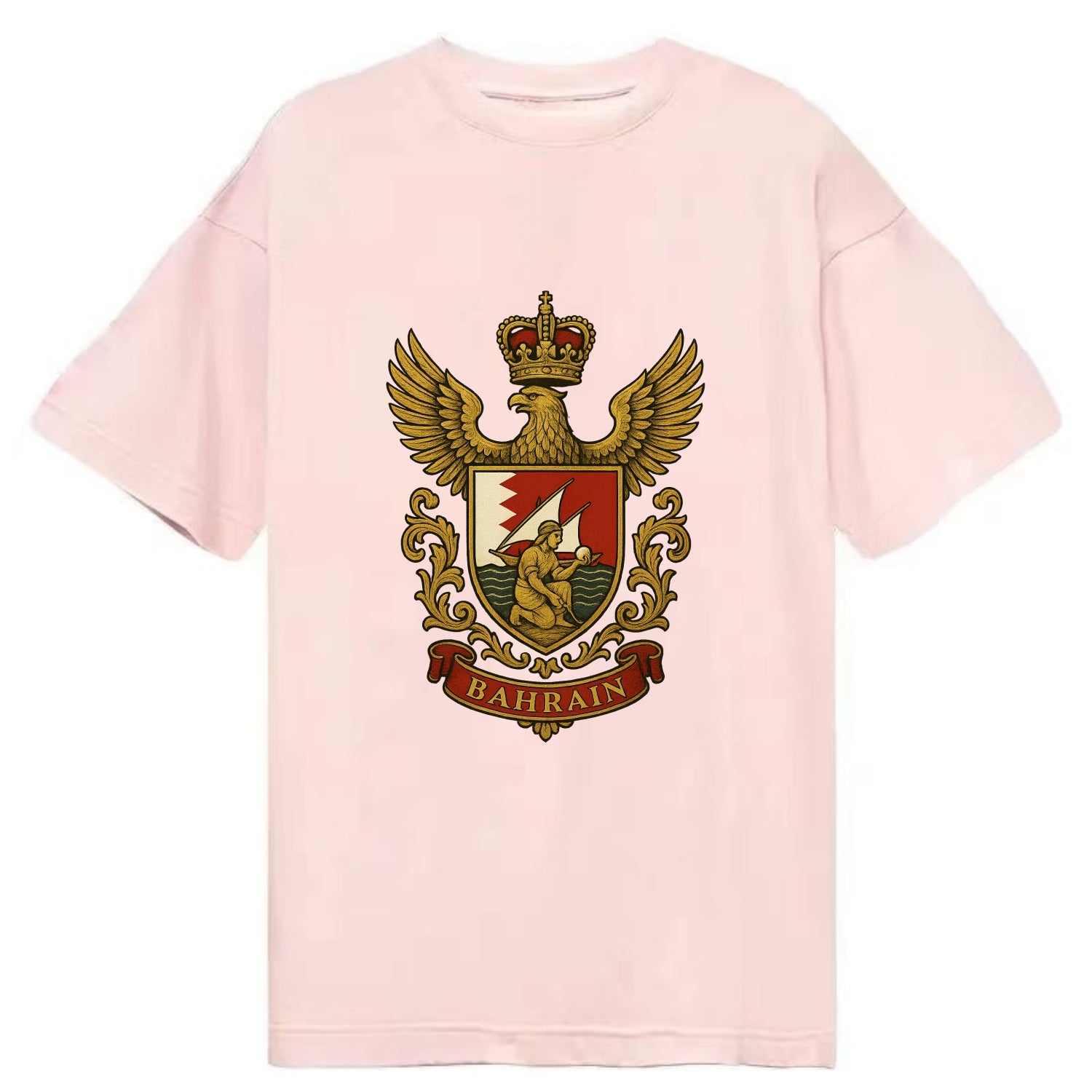 Bahrain Heritage Badge  - Classic T-shirt - Pink