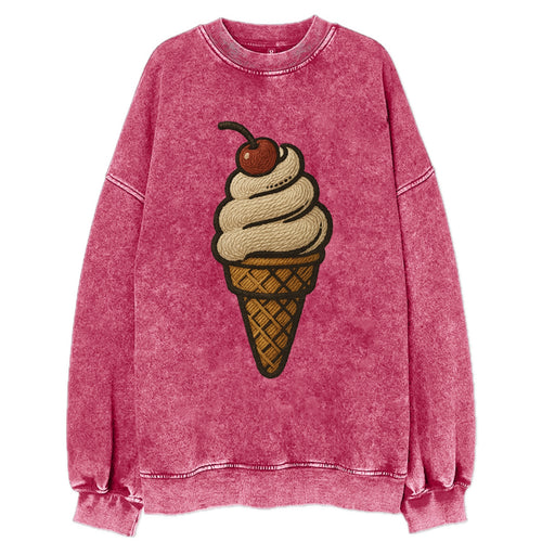 Ice Cream Cone  - Vintage Sweatshirt