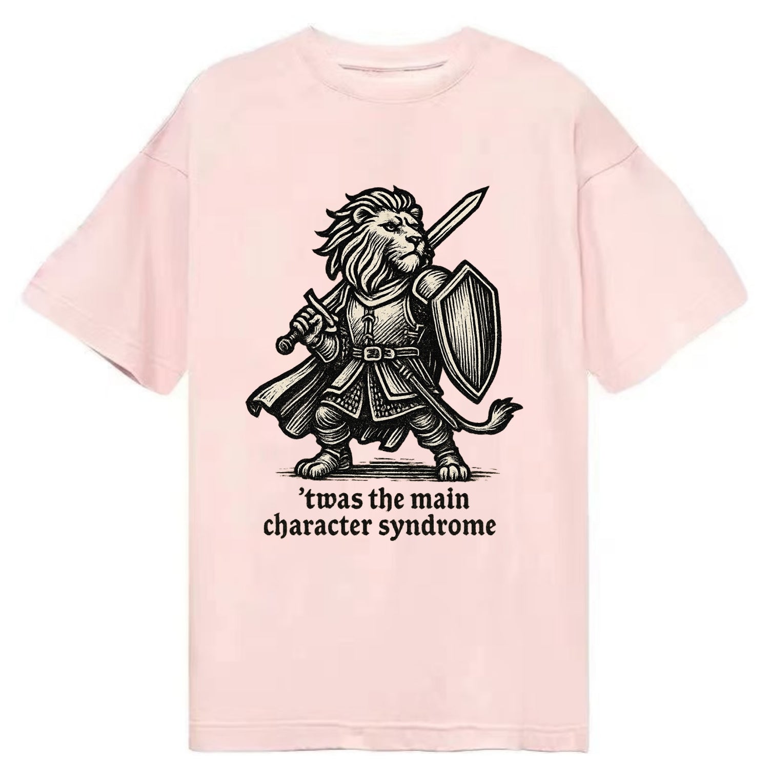 Main Character Syndrome Lion  - Classic T-shirt - Pink
