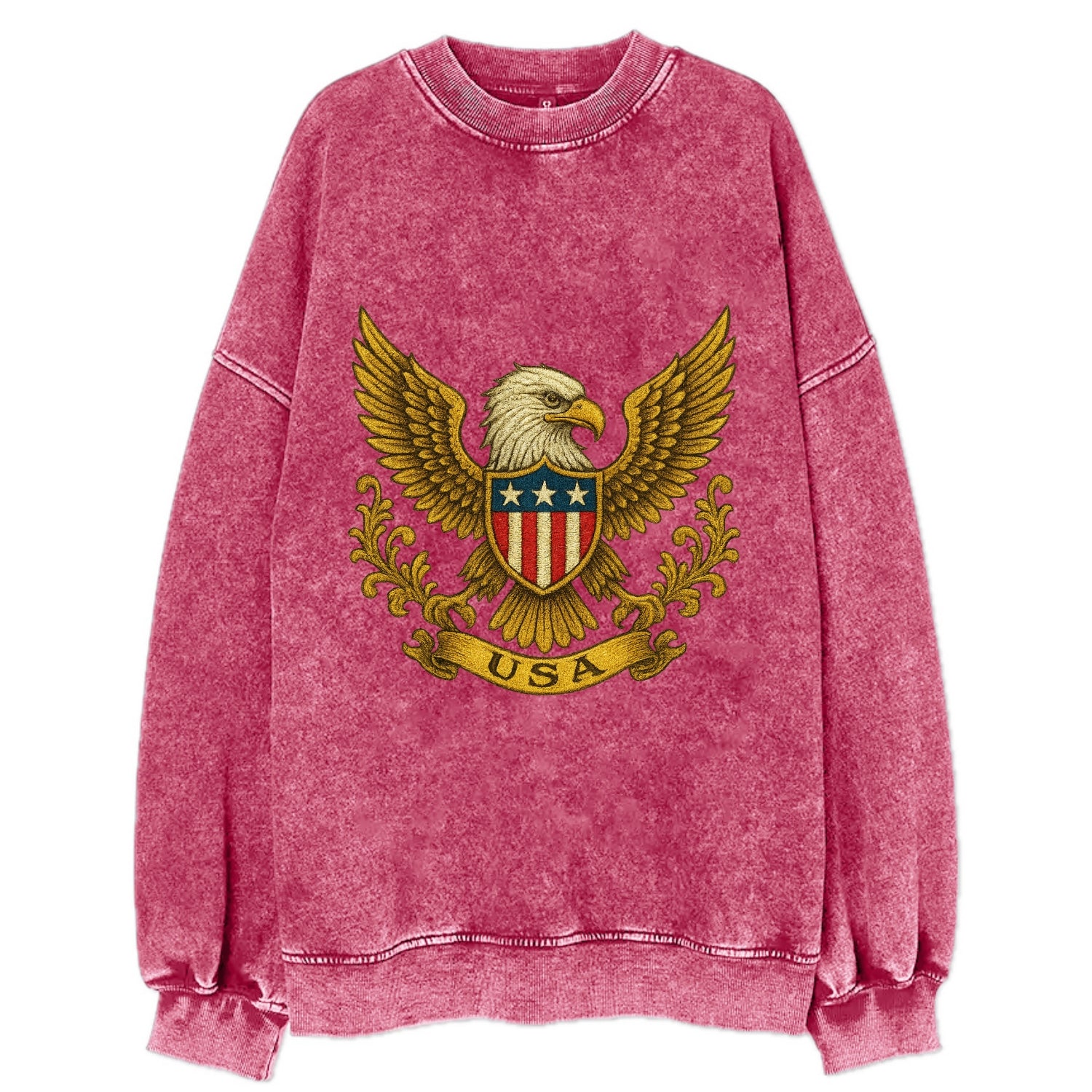 Usa Heritage Eagle 2 - Vintage Sweatshirt - Pink