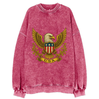 Usa Heritage Eagle 2 - Vintage Sweatshirt - Pink