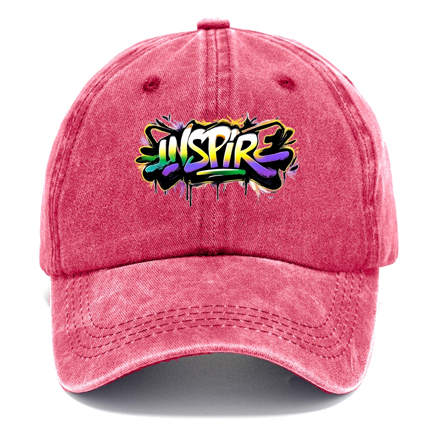 Bold typography design - "INSPIRE" - motivating others, being the spark - Classic Cap - Pomegranate Blush(Pink)
