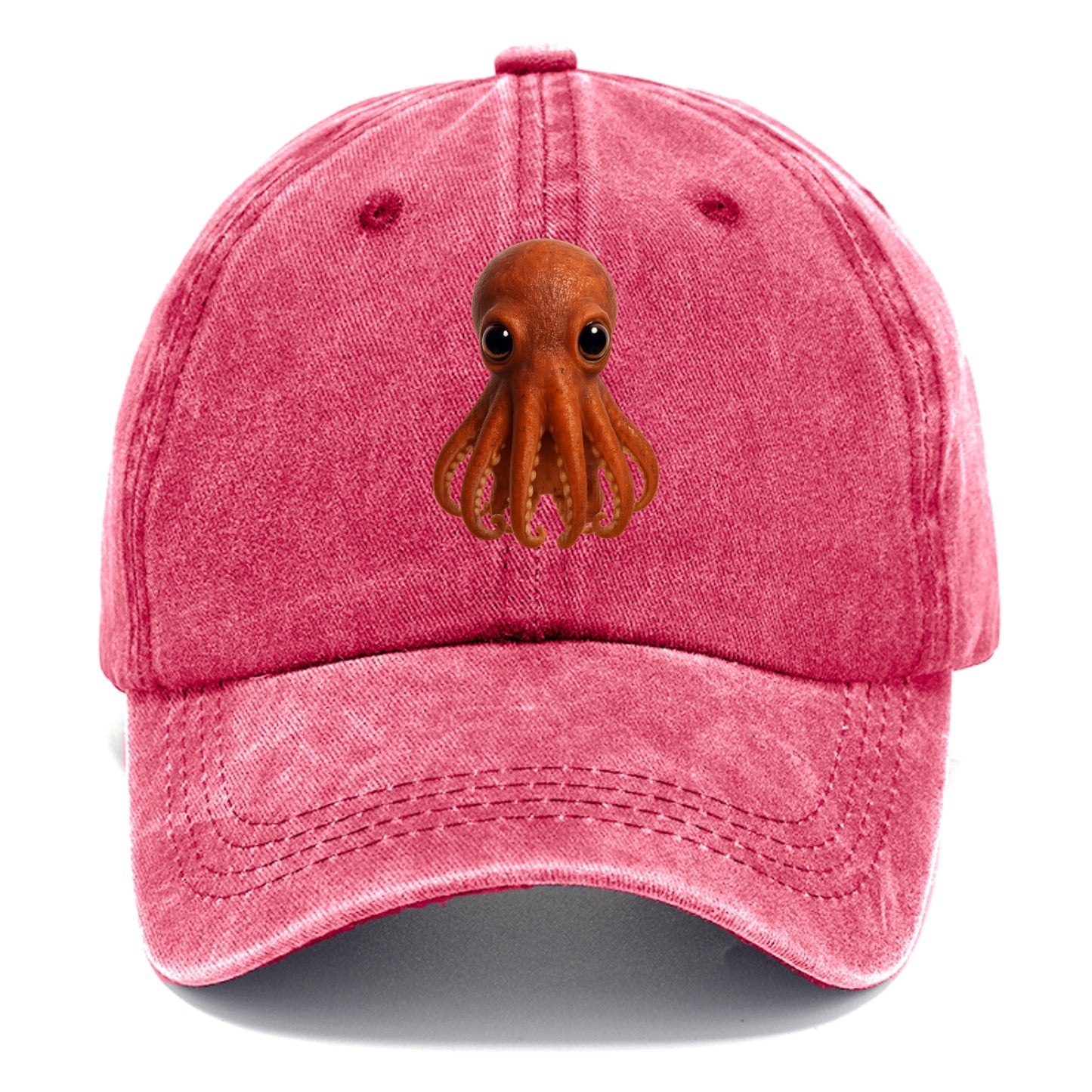 Baby Giant Pacific Octopus - reddish, smaller tentacles, expressive eyes, - Classic Cap - Pomegranate Blush(Pink)