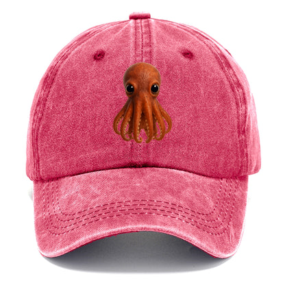 Baby Giant Pacific Octopus - reddish, smaller tentacles, expressive eyes, - Classic Cap - Pomegranate Blush(Pink)