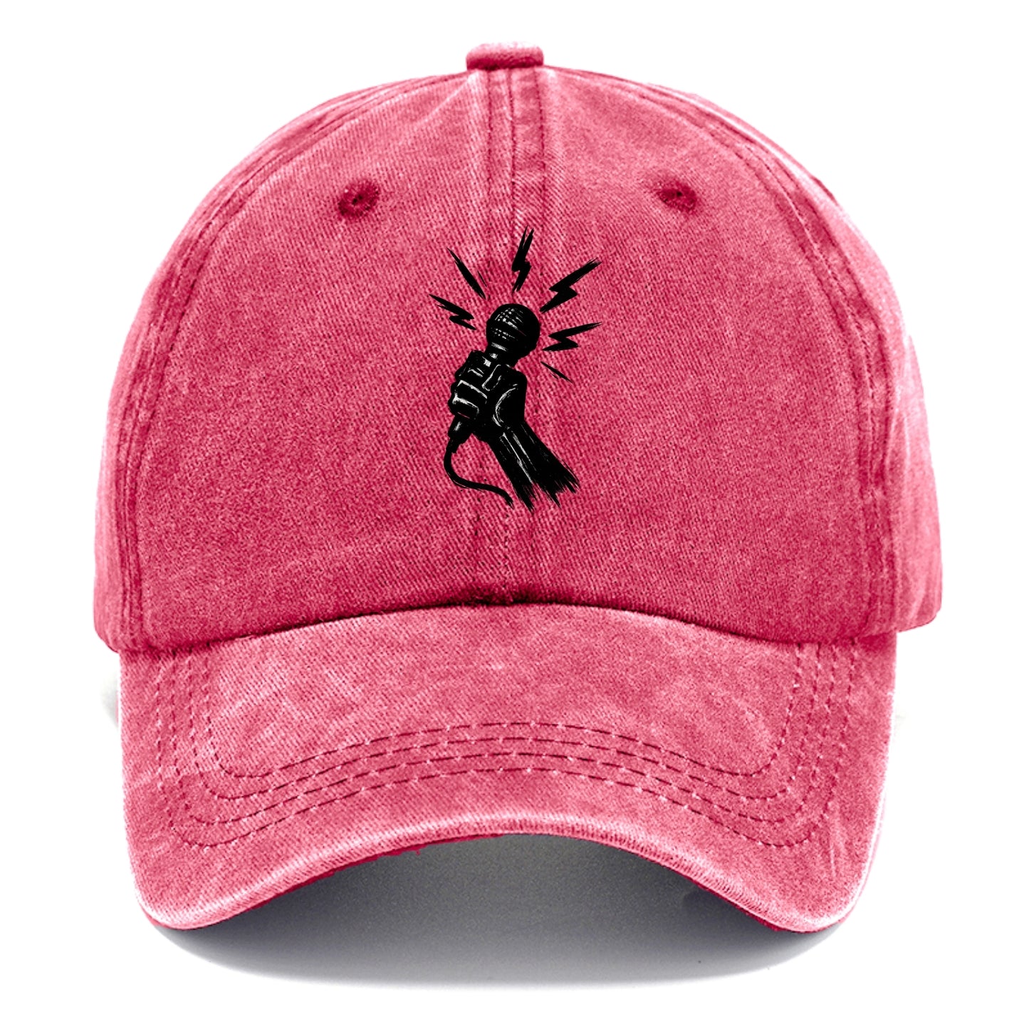 Microphone with sound waves - freedom of speech ink art - Classic Cap - Pomegranate Blush(Pink)