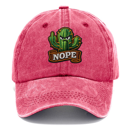 NOPE CACTUS - cactus with attitude in green , prickly personality - Classic Cap - Pomegranate Blush(Pink)
