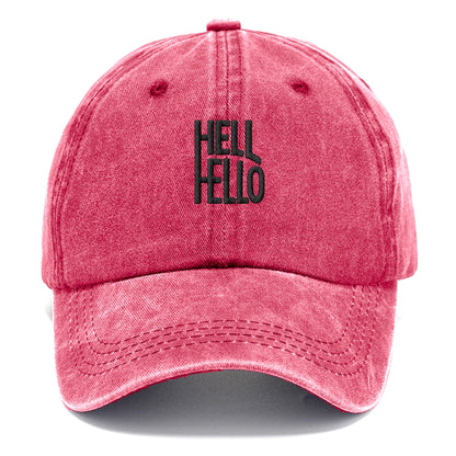 HELL;HELLO BEAUTIFUL Floral Print Hat - Classic Cap - Pomegranate Blush(Pink)