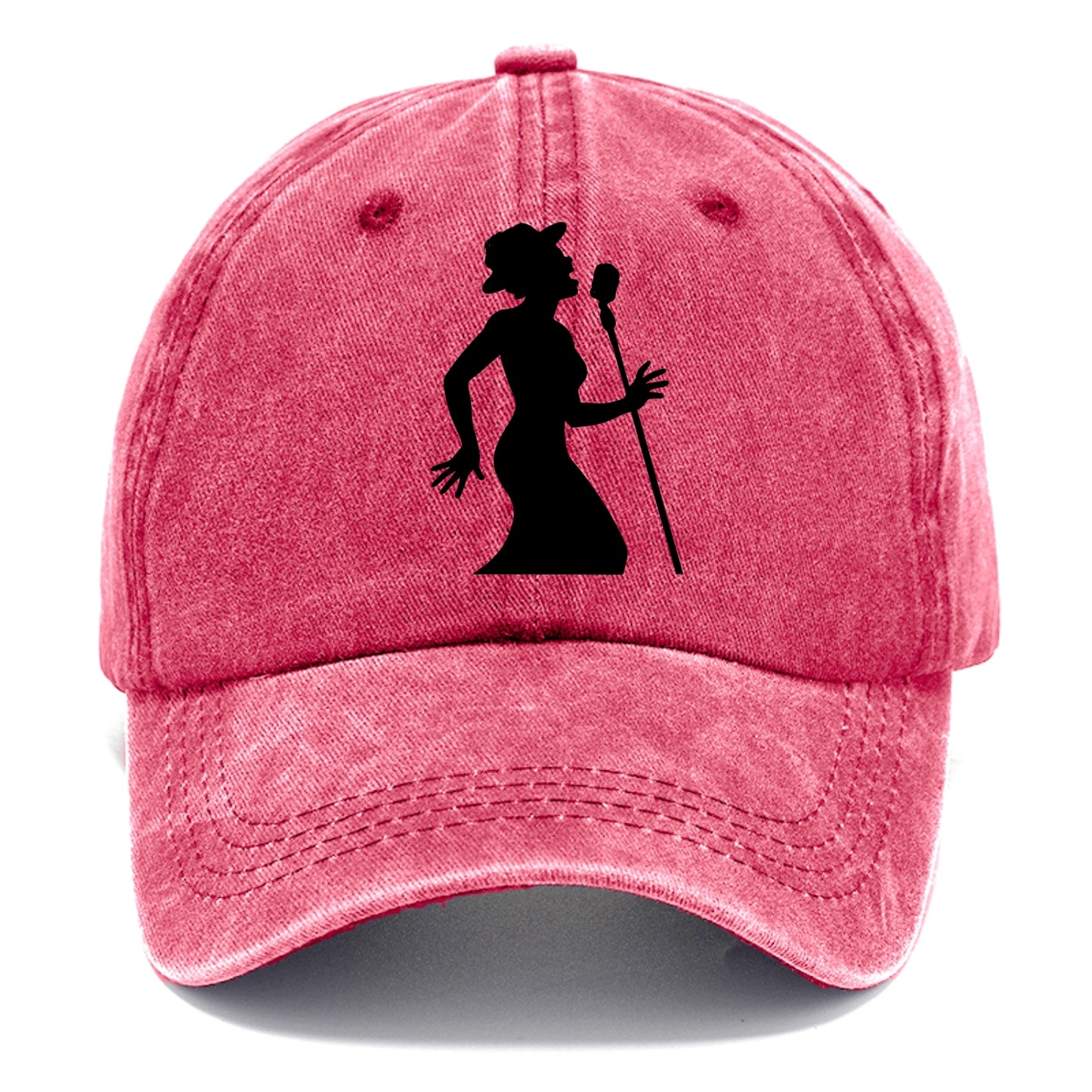 Jazz singer at vintage microphone - Classic Cap - Pomegranate Blush(Pink)