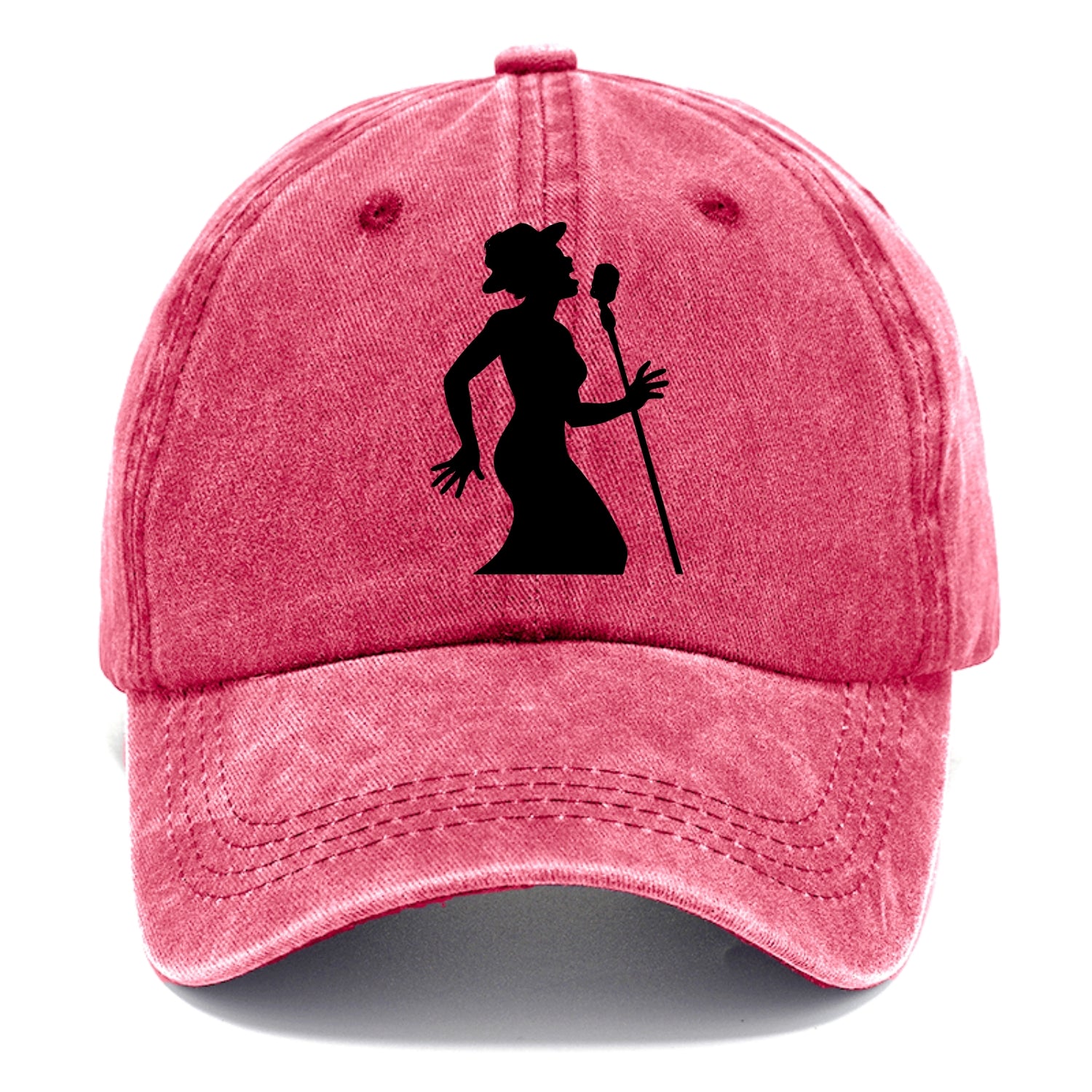 Jazz singer at vintage microphone - Classic Cap - Pomegranate Blush(Pink)