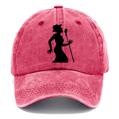 Jazz singer at vintage microphone - Classic Cap - Pomegranate Blush(Pink)