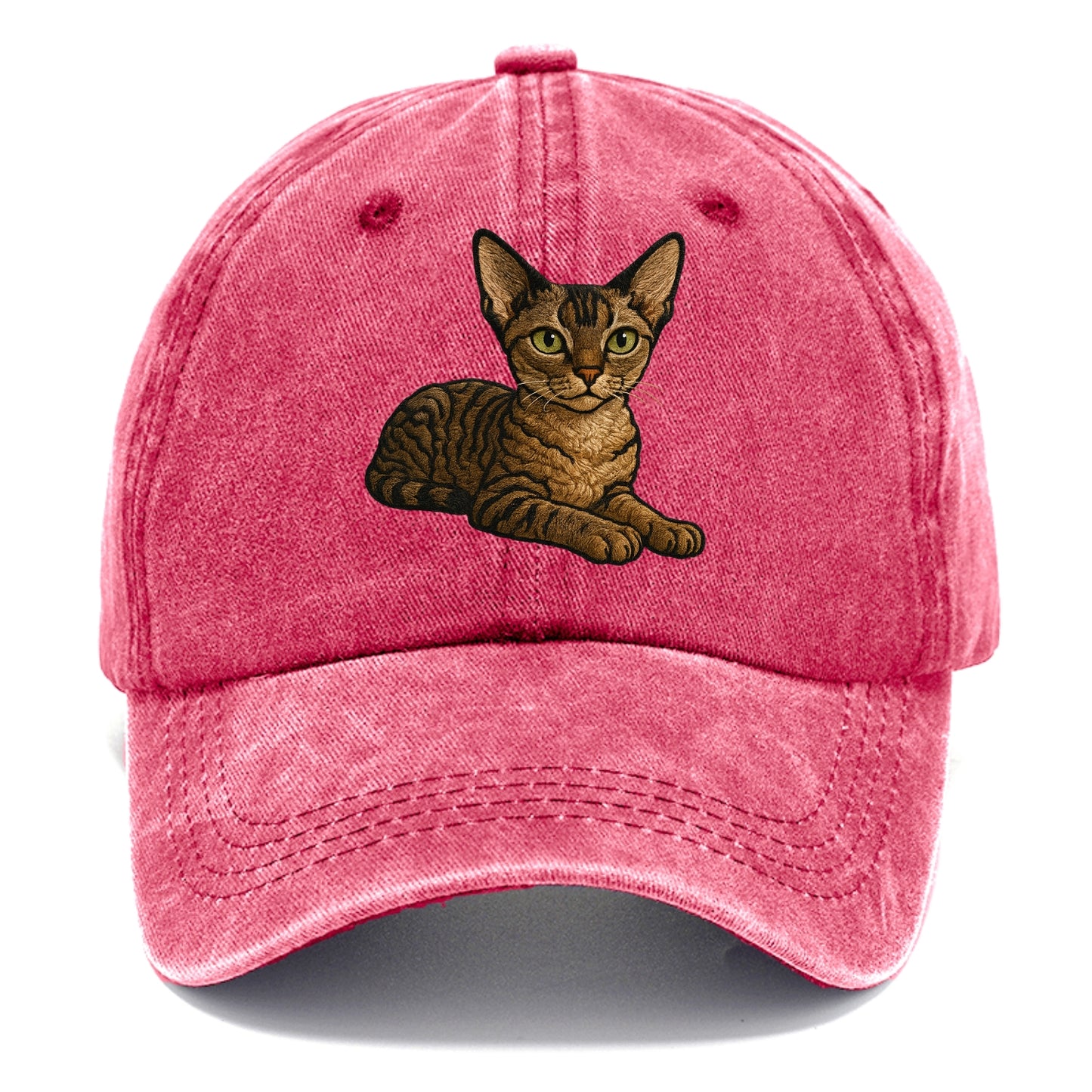 Devon Rex  relaxed lying down with head Classic Cap - Pomegranate Blush(Pink)