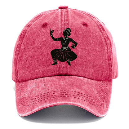 Bharatanatyam classical Indian pose - Classic Cap - Pomegranate Blush(Pink)