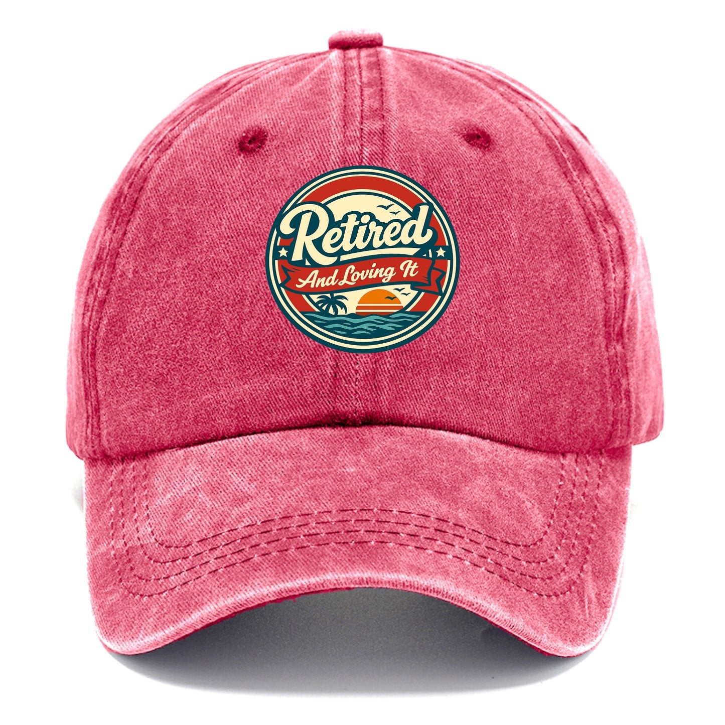 Carefree Retirement Emblem - Classic Cap - Pomegranate Blush(Pink)